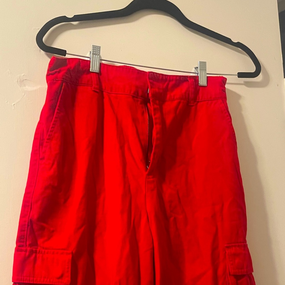 Zara red cargo pants